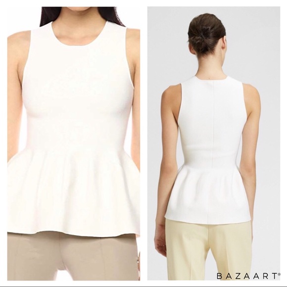 theory knit peplum top